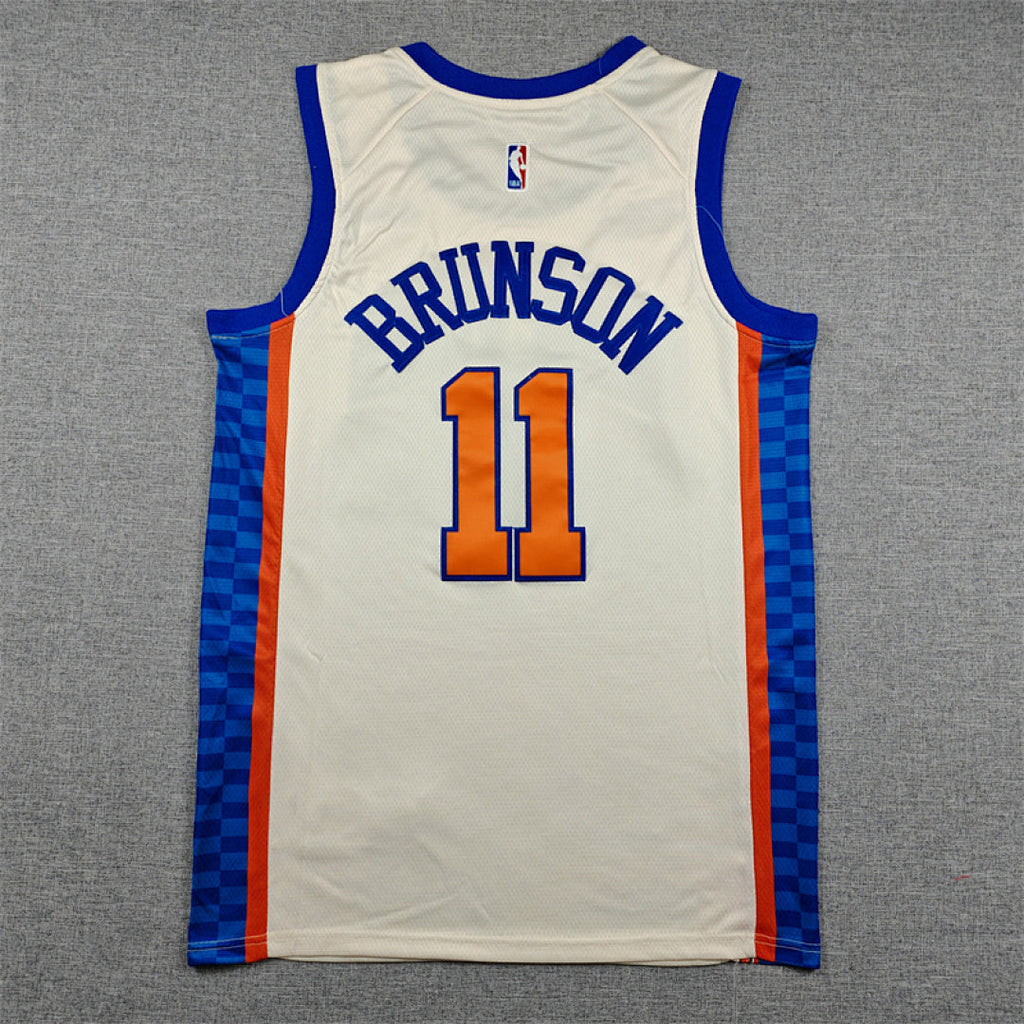 Jalen Brunson#11 New York Knicks 2026 Off-White City Edition Swingman Embroidered Jersey
