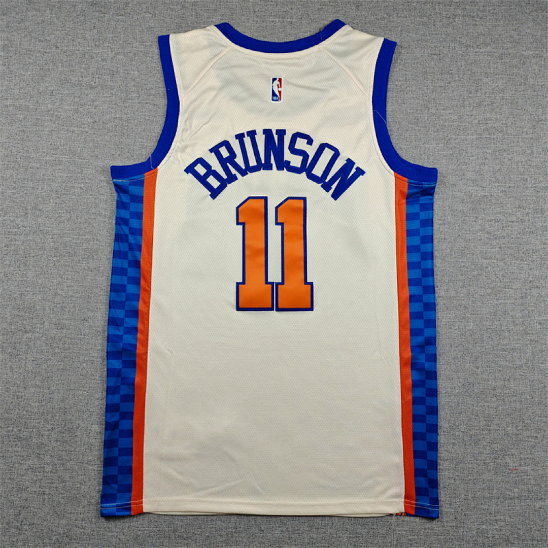 Jalen Brunson#11 New York Knicks 2026 Off-White City Edition Swingman Embroidered Jersey