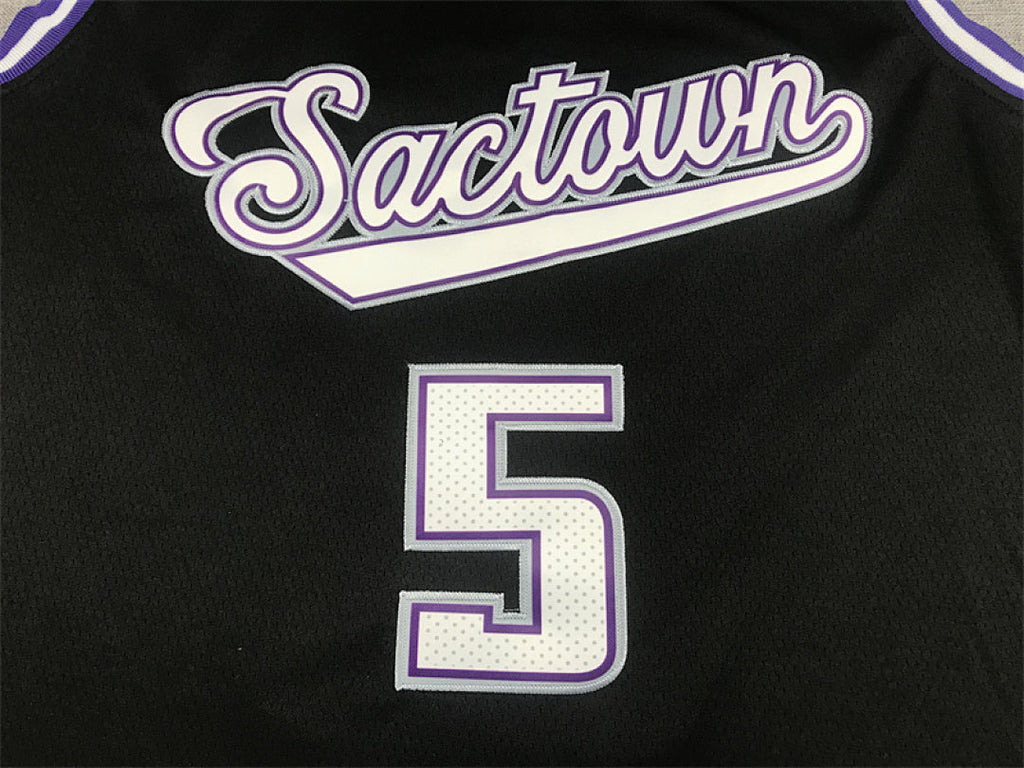 De¨Aaron Fox #5 Sacramento Kings Black City Edition Swingman Embroidered Jersey
