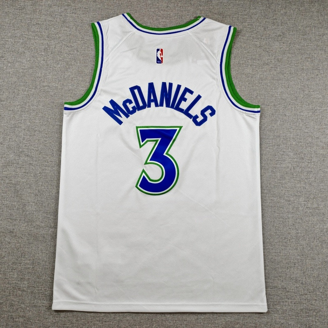 Minnesota Timberwolves Stephon Marbury #3 White Jersey – Embroidered