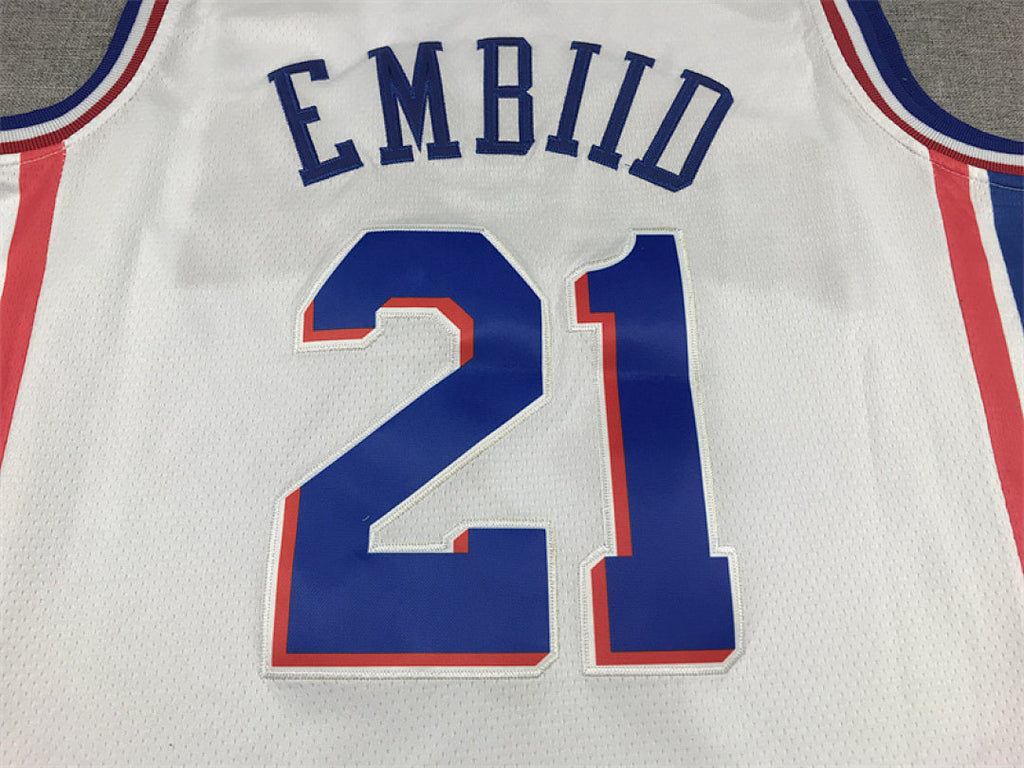 Joel Embiid #21 Philadelphia 76ers White City Edition Swingman Embroidered Jersey