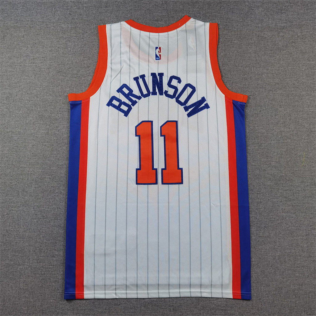 Jalen Brunson#11 New York Knicks 2025 White City Edition Swingman Embroidered Jersey