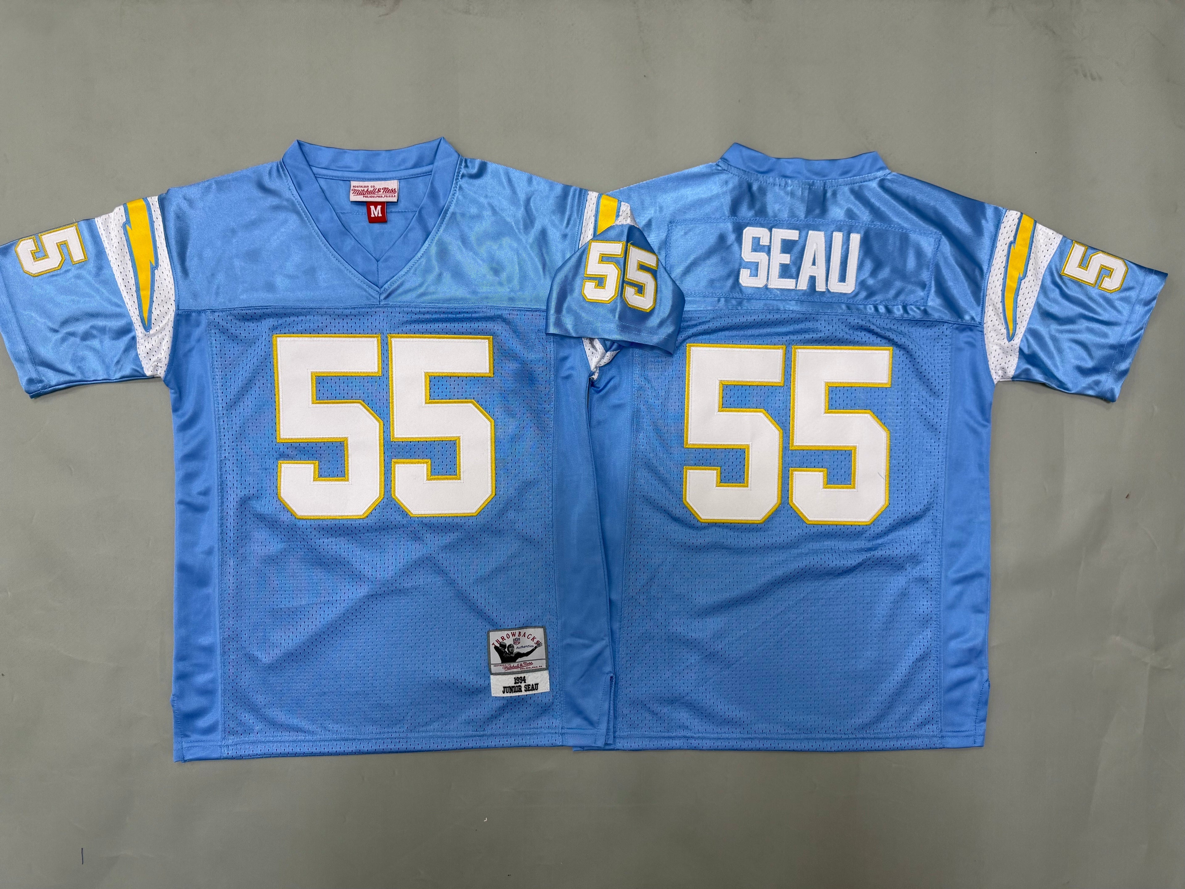 Youth Junior Seau #55 Los Angeles Chargers Vintage Throwback Jersey