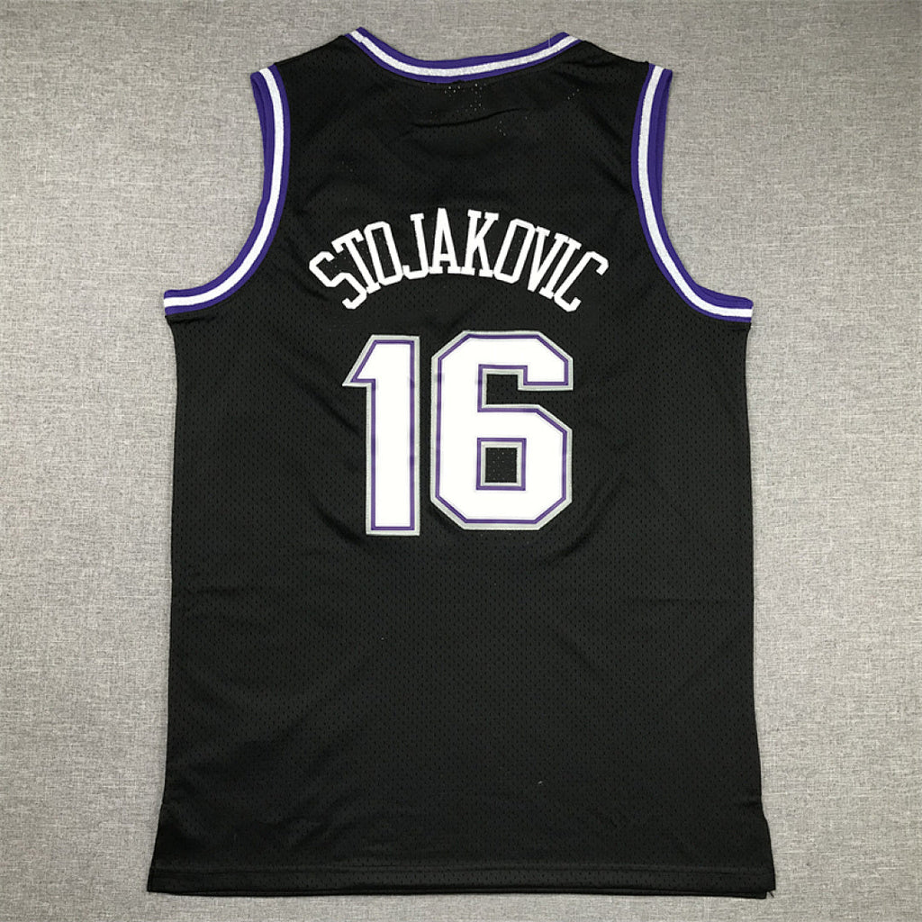 Predrag Stojaković'#16 Sacramento Kings 2001-02 Throwback Embroidered Jersey
