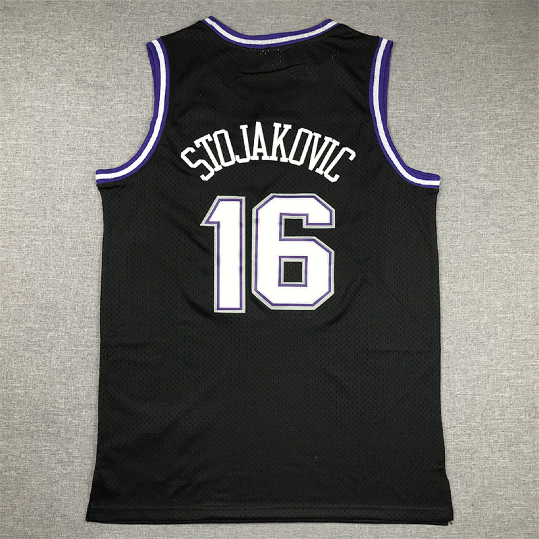 Predrag Stojaković'#16 Sacramento Kings 2001-02 Throwback Embroidered Jersey