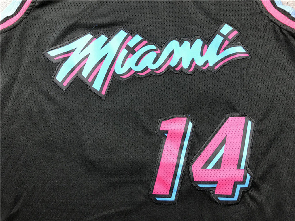 Tyler Herro# 14 Miami Heat Black City Edition Swingman Embroidered Jersey