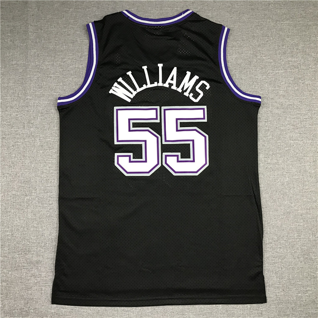 Jason Chandler Williams #55 Sacramento Kings 1998-99 Black Throwback Embroidered Jersey