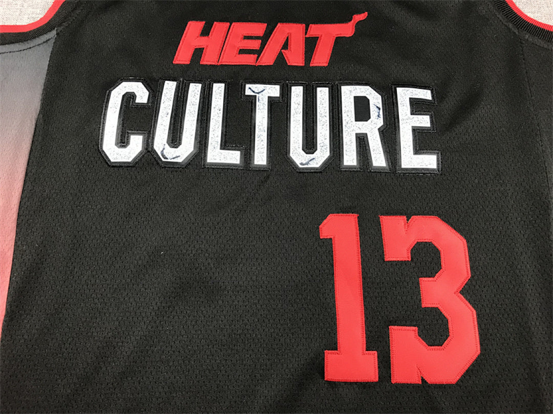 Bam Adebayo# 13 Miami Heat 2024 Black City Edition Swingman Embroidered Jersey
