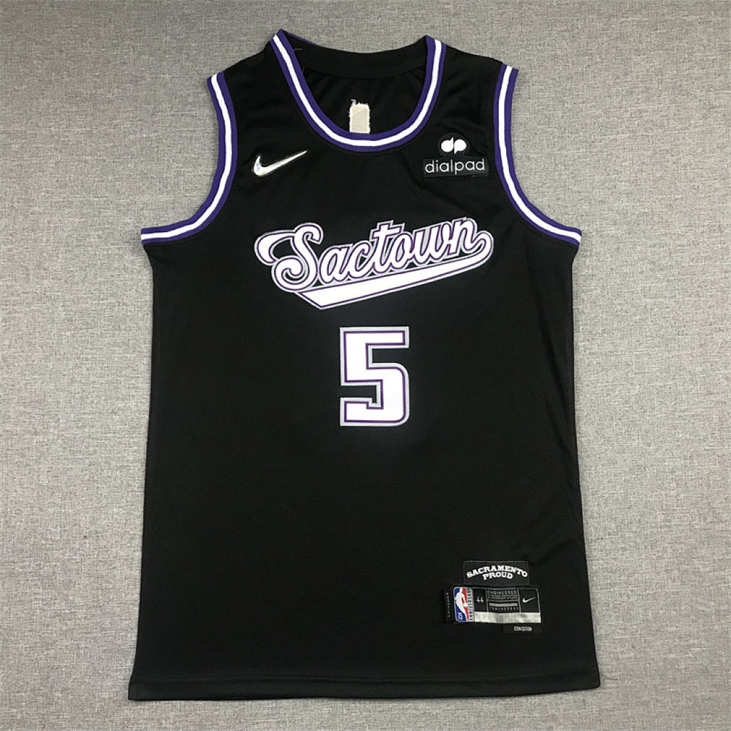 De'Aaron Fox #5 Sacramento Kings Black City Edition Swingman Embroidered Jersey