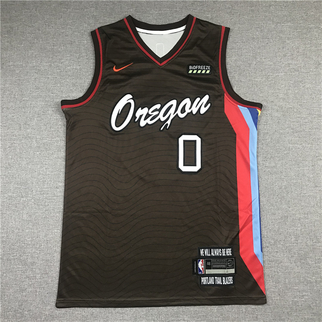 Damian Lillard #0 Portland Trail Blazers City Edition Swingman Embroidered Jersey