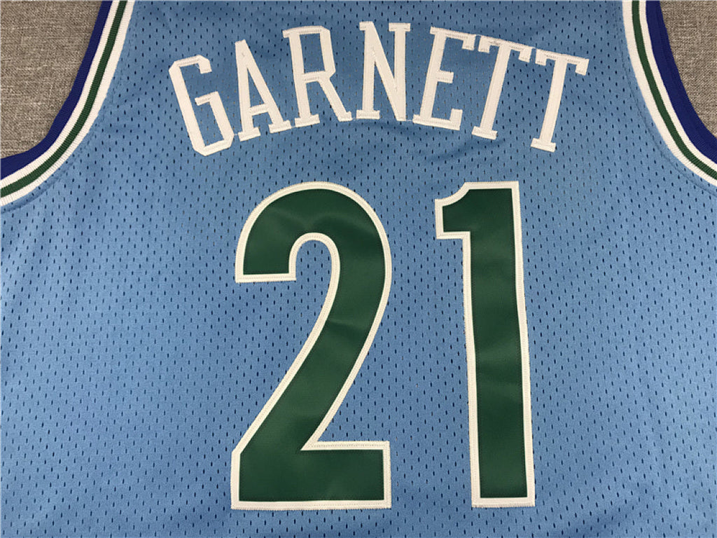 Kevin Garnett #21 Minnesota Timberwolves  1995-96 Throwback Embroidered Jersey
