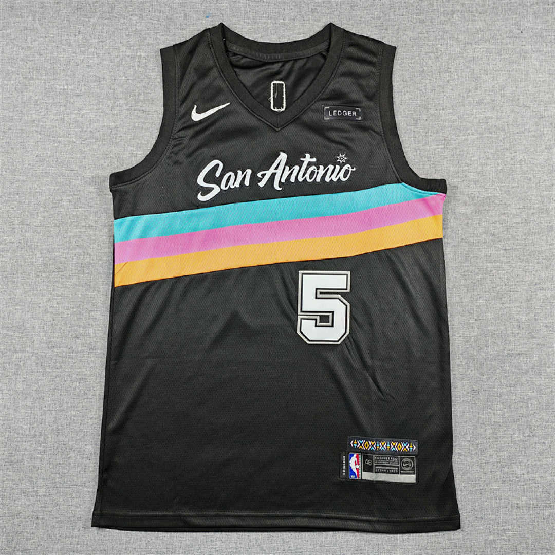 Stephon Castle #5 San Antonio Spurs 2026 City Edition Swingman Embroidered Jersey