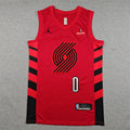 Damian  Lillard #0 Portland Trail Blazers Red  City Edition Swingman Embroidered Jersey
