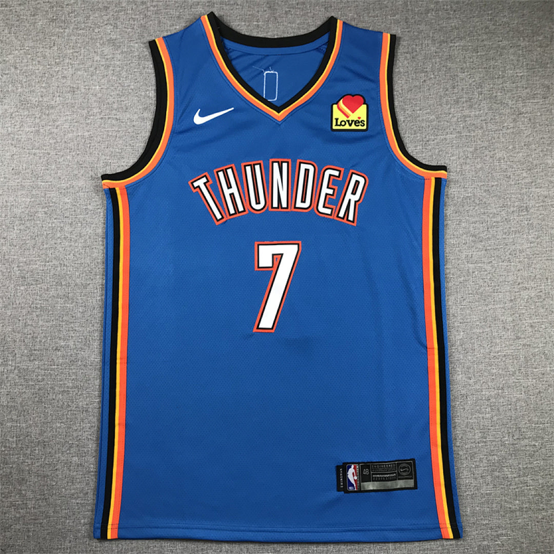 Chet Holmgren#7 Oklahoma City Thunder City Edition Swingman Embroidered Jersey