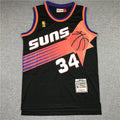 Charles Barkley #34 Phoenix Suns 1992-93 Black Throwback Embroidered Jersey