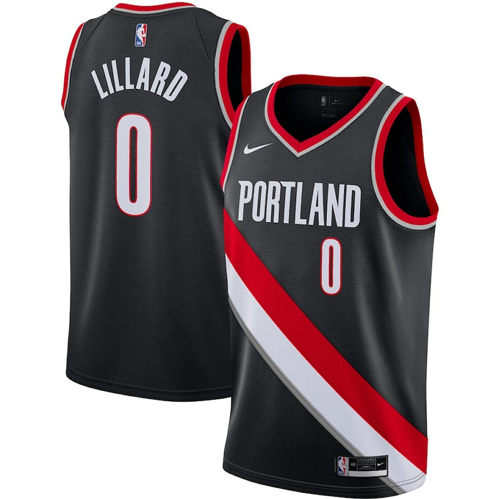 Damian Lillard #0 Portland Trail Blazers Black City Edition Swingman Embroidered Jersey