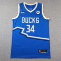 Giannis Antetokounmpo# 34 Milwaukee Bucks 2025 City Edition Swingman Embroidered Jersey