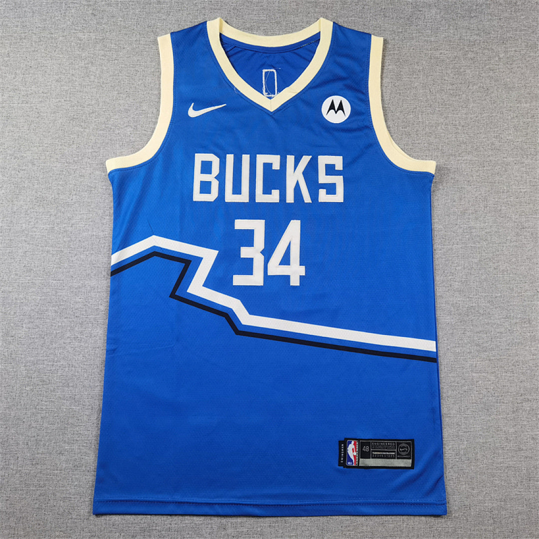 Giannis Antetokounmpo# 34 Milwaukee Bucks 2025 City Edition Swingman Embroidered Jersey