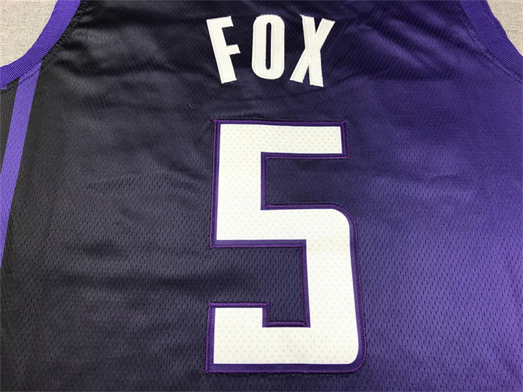 De'Aaron Fox #5 Sacramento Kings Black City Edition Swingman Embroidered Jersey