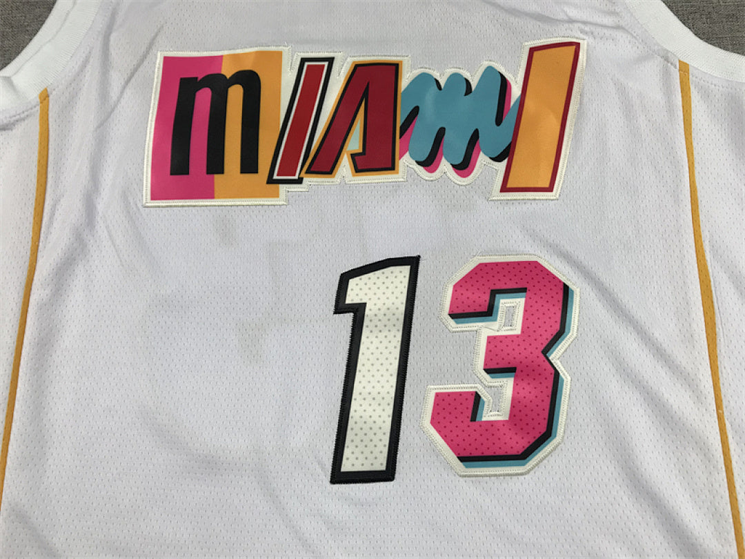 Bam Adebayo# 13 Miami Heat 2023 White City Edition Swingman Embroidered Jersey