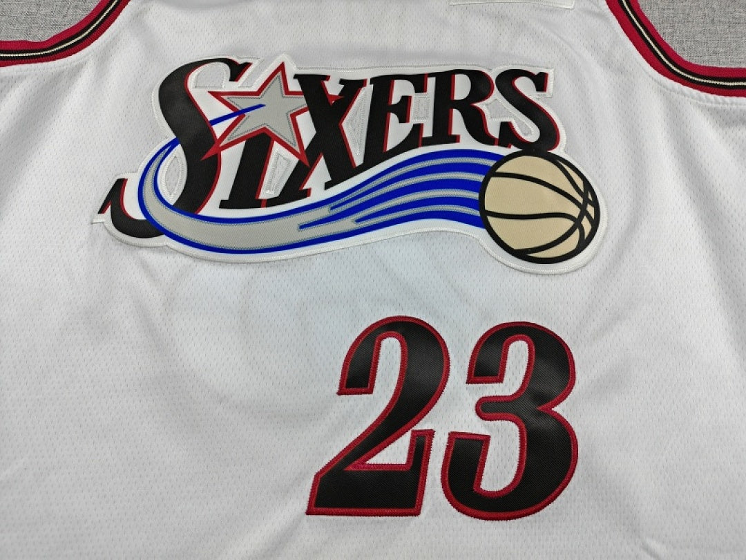 Philadelphia 76ers LeBron James #23 White Jersey – Embroidered