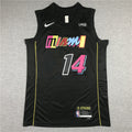 Tyler Herro# 14 Miami Heat 2022 Black City Edition Swingman Embroidered Jersey