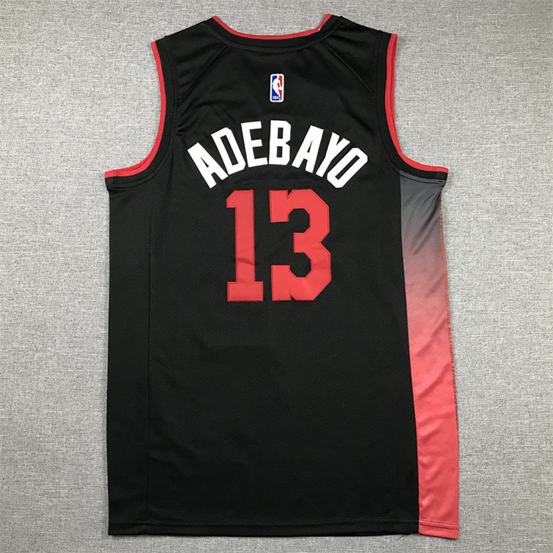 Bam Adebayo# 13 Miami Heat 2024 Black City Edition Swingman Embroidered Jersey