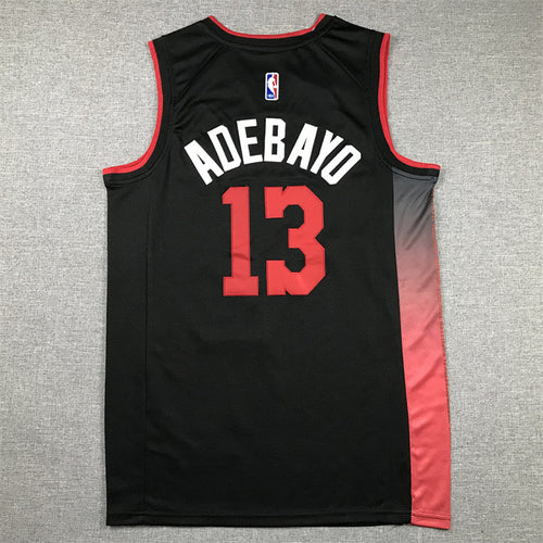 Bam Adebayo# 13 Miami Heat 2024 Black City Edition Swingman Embroidered Jersey