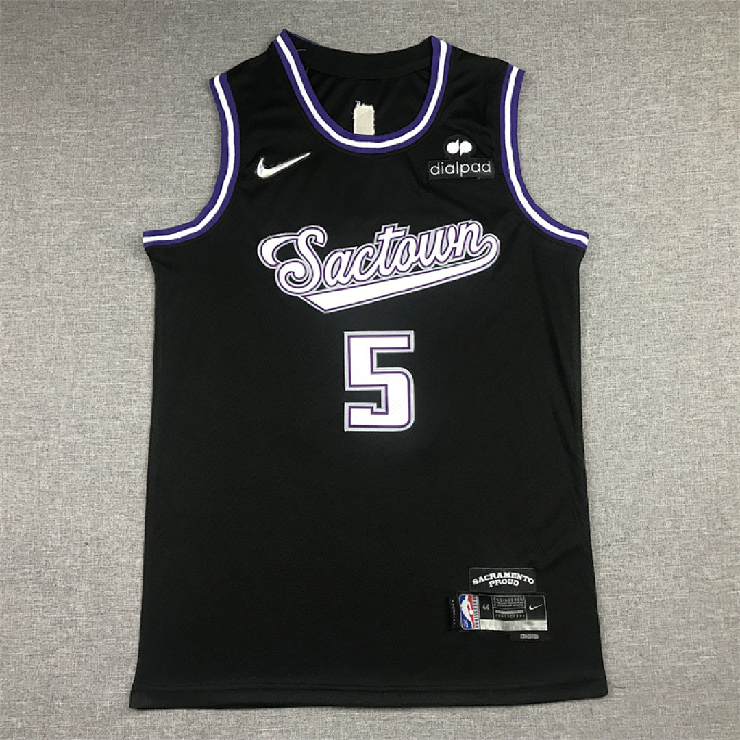 De¨Aaron Fox #5 Sacramento Kings Black City Edition Swingman Embroidered Jersey