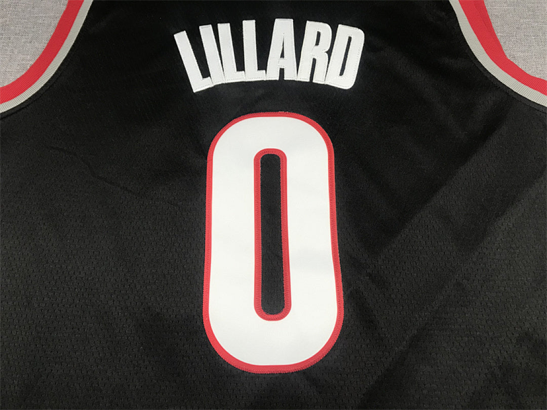 Damian Lillard #0 Portland Trail Blazers Black City Edition Swingman Embroidered Jersey