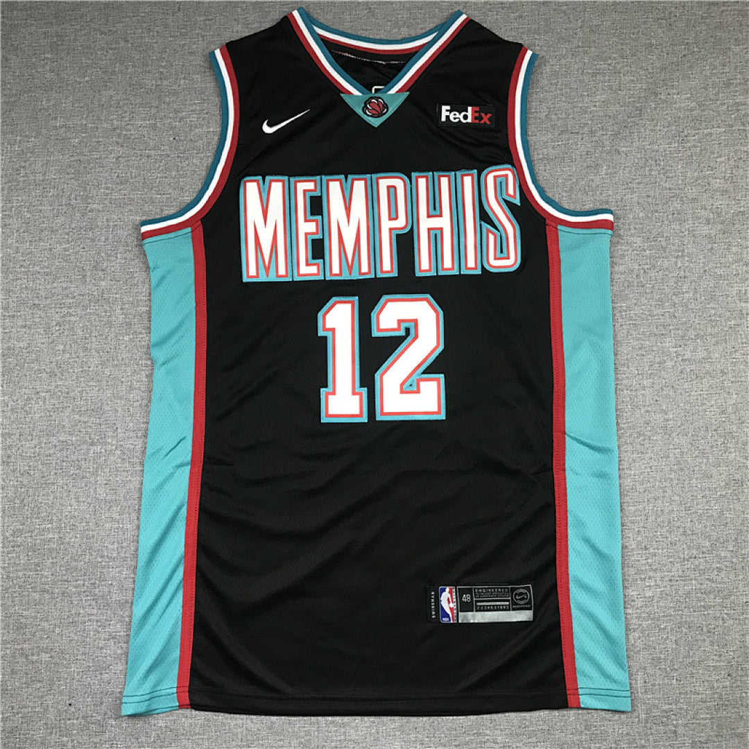 Ja Morant# 12 Memphis Grizzlies Black City Edition Swingman Embroidered Jersey