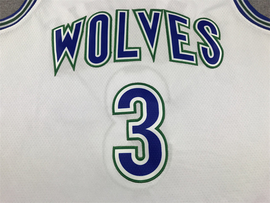 Jaden McDaniels #3 Minnesota Timberwolves White City Edition Swingman Embroidered Jersey