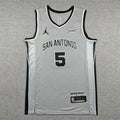 Stephon Castle #5 San Antonio Spurs City Edition Swingman Embroidered Jersey