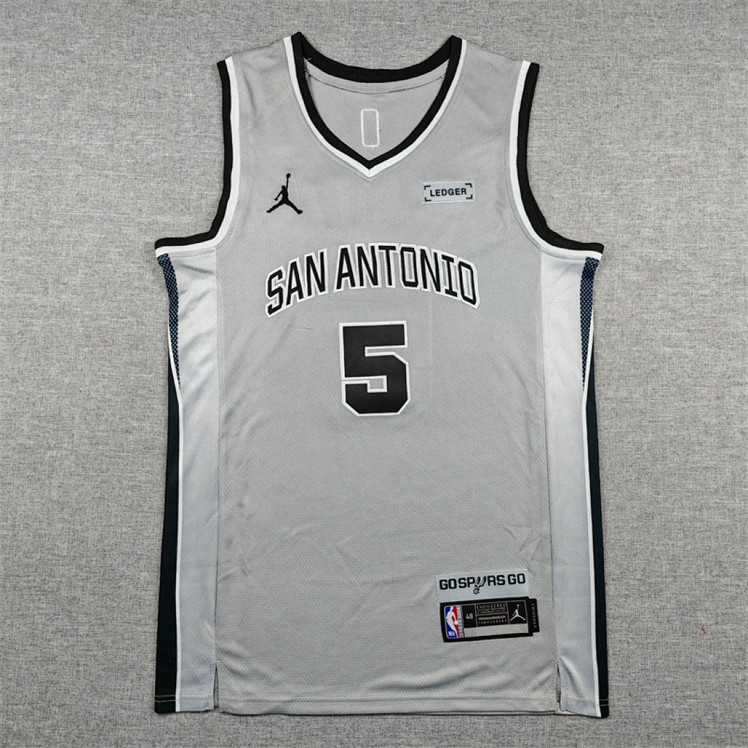 Stephon Castle #5 San Antonio Spurs City Edition Swingman Embroidered Jersey