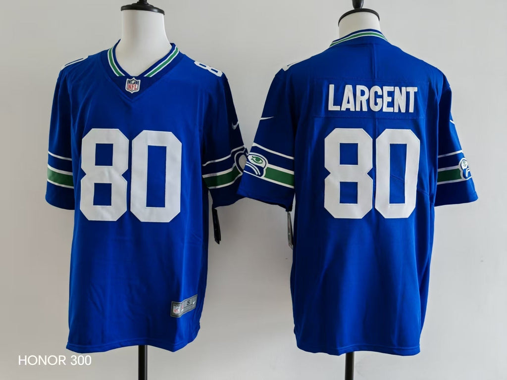 Seattle Seahawks Steve Largent #80 blue Jersey
