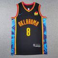 Jalen Williams#8 Oklahoma City Thunder 2025 Black City Edition Swingman Embroidered Jersey