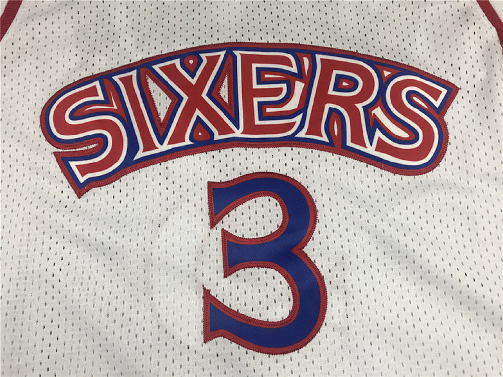 Allen Iverson #3 Philadelphia 76ers 1996-97 Throwback  Embroidered Jersey