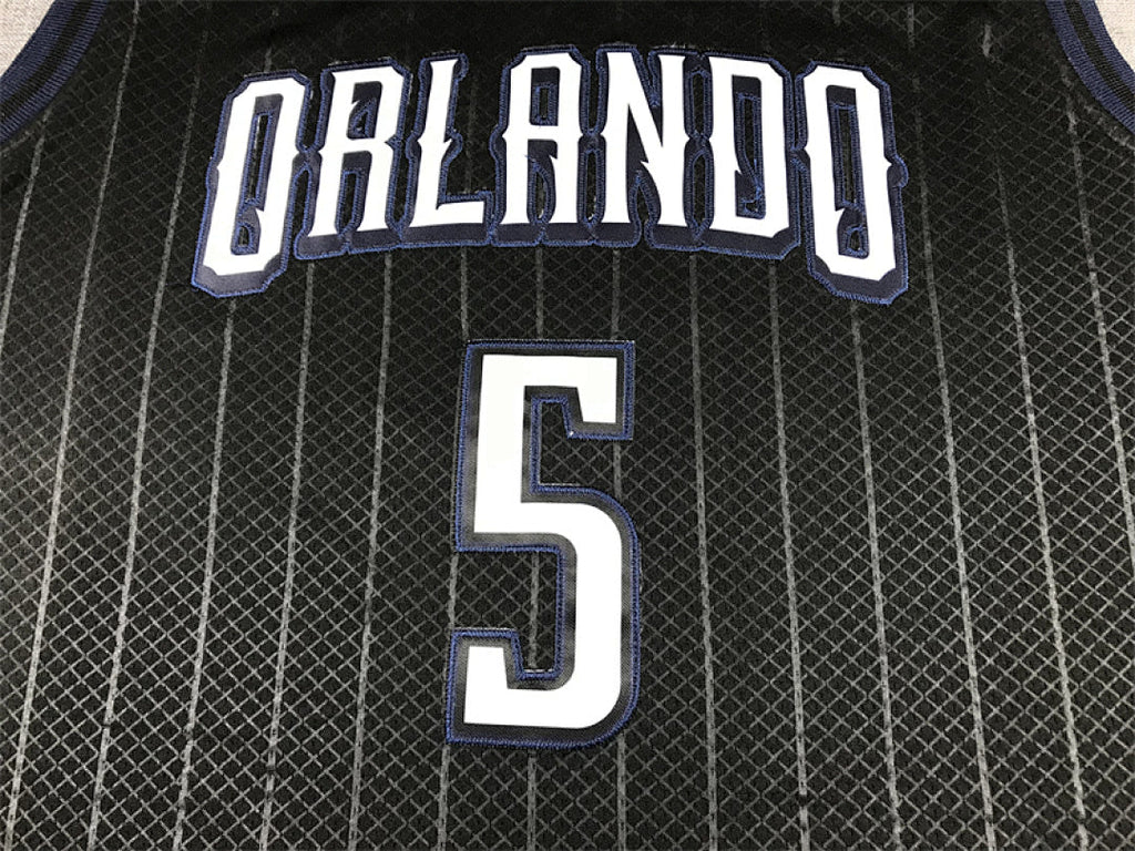 Paolo Banchero#5 Orlando Magic Black City Edition Swingman Embroidered Jersey