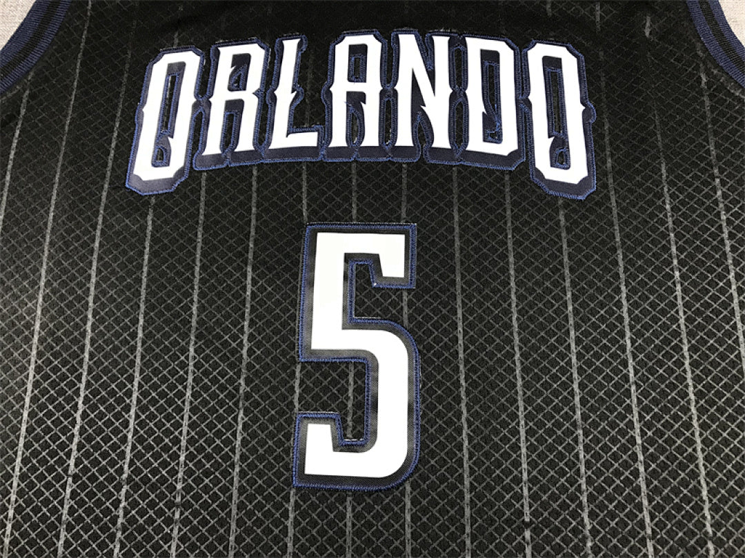 Paolo Banchero#5 Orlando Magic Black City Edition Swingman Embroidered Jersey