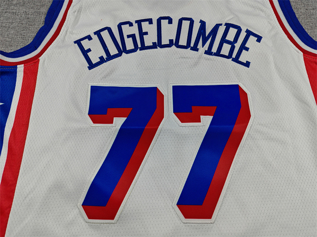 V. J. Edgecombe #77 Philadelphia 76ers White City Edition Swingman Embroidered Jersey