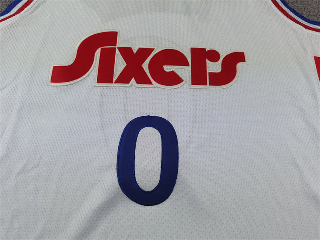 Tyrese Kendrid Maxey#0 Philadelphia 76ers White City Edition Swingman Embroidered Jersey