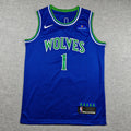 Minnesota Timberwolves LaMelo Ball #1 Blue Jersey – Embroidered