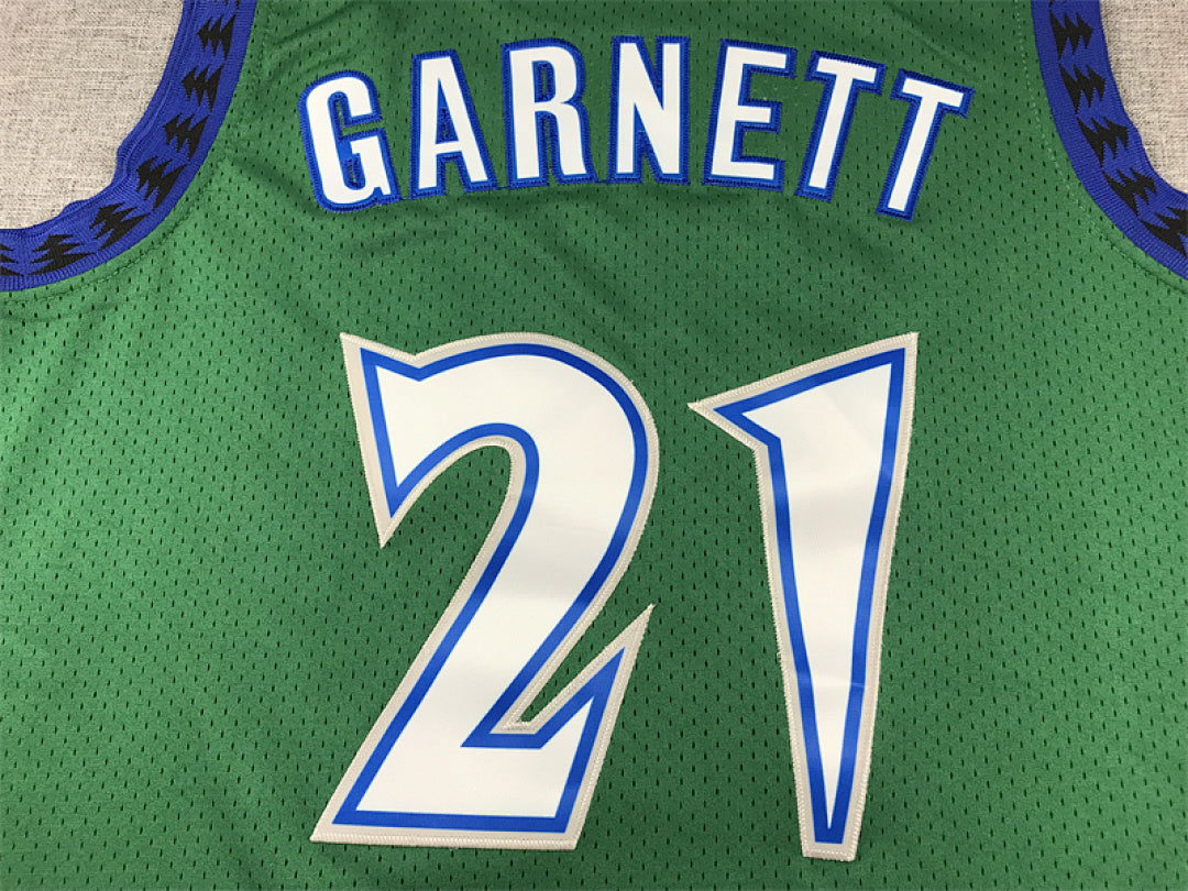 Kevin Garnett #21 Minnesota Timberwolves  1997-98 Throwback Embroidered Jersey