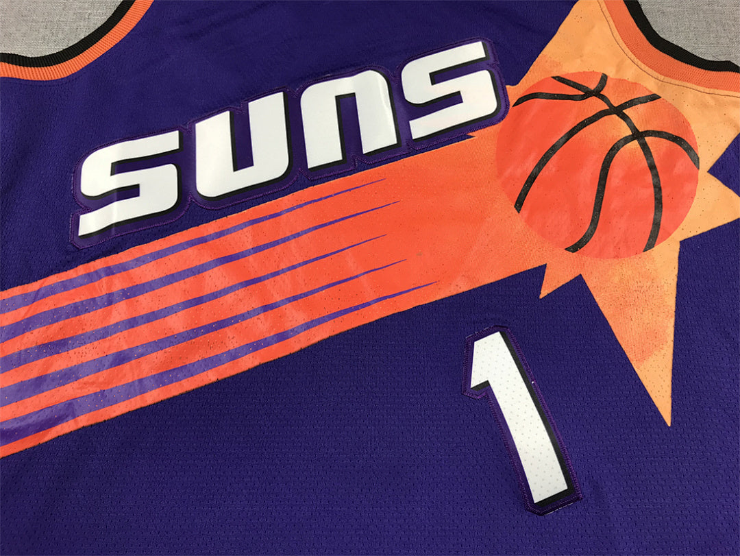 Devin Booker #1 Phoenix Suns Purple City Edition Swingman Embroidered Jersey