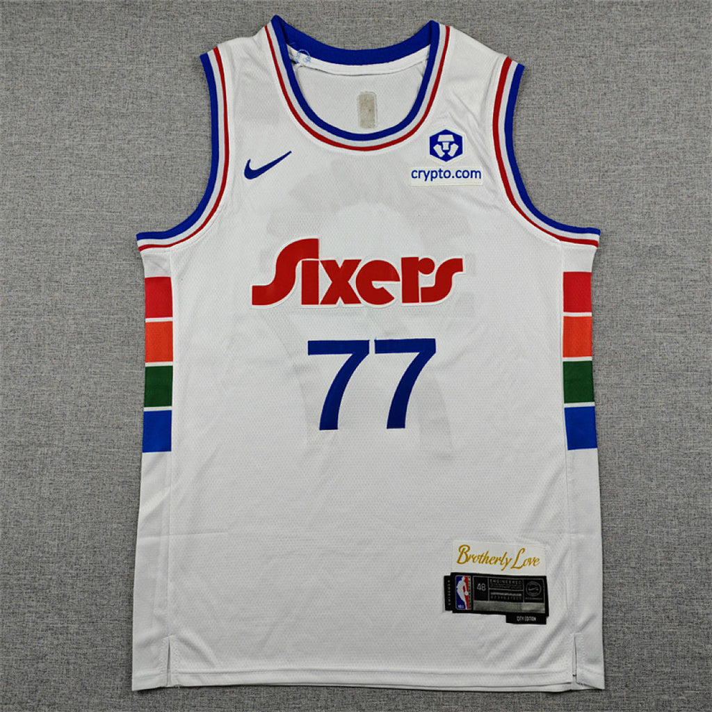 V. J. Edgecombe #77 Philadelphia 76ers 2025 White City Edition Swingman Embroidered Jersey