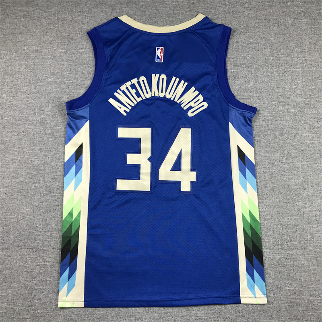 Giannis Antetokounmpo# 34 Milwaukee Bucks 2023 City Edition Swingman Embroidered Jersey