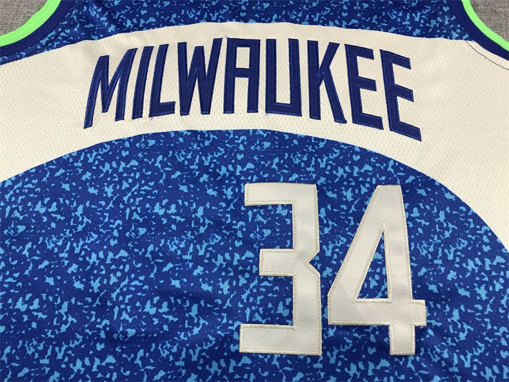 Giannis Antetokounmpo# 34 Milwaukee Bucks 2024 City Edition Swingman Embroidered Jersey