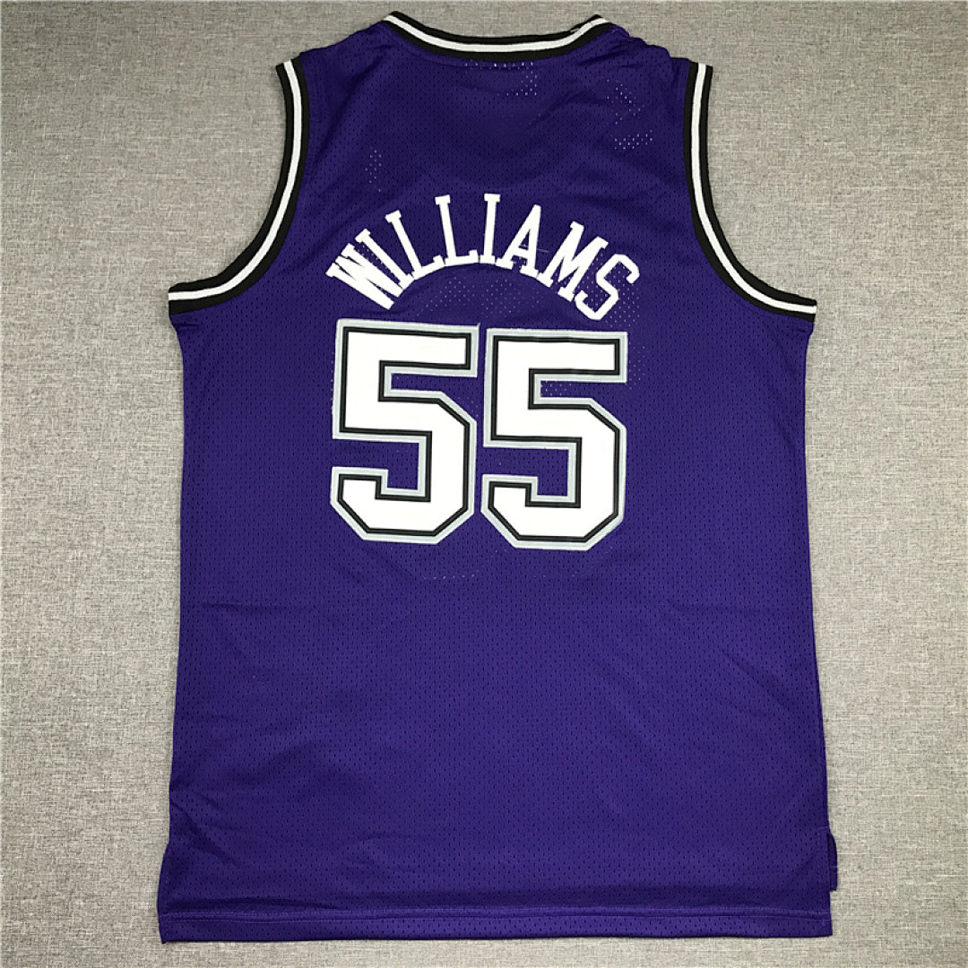 Jason Chandler Williams #55 Sacramento Kings 2000-01 Throwback Purple Embroidered Jersey