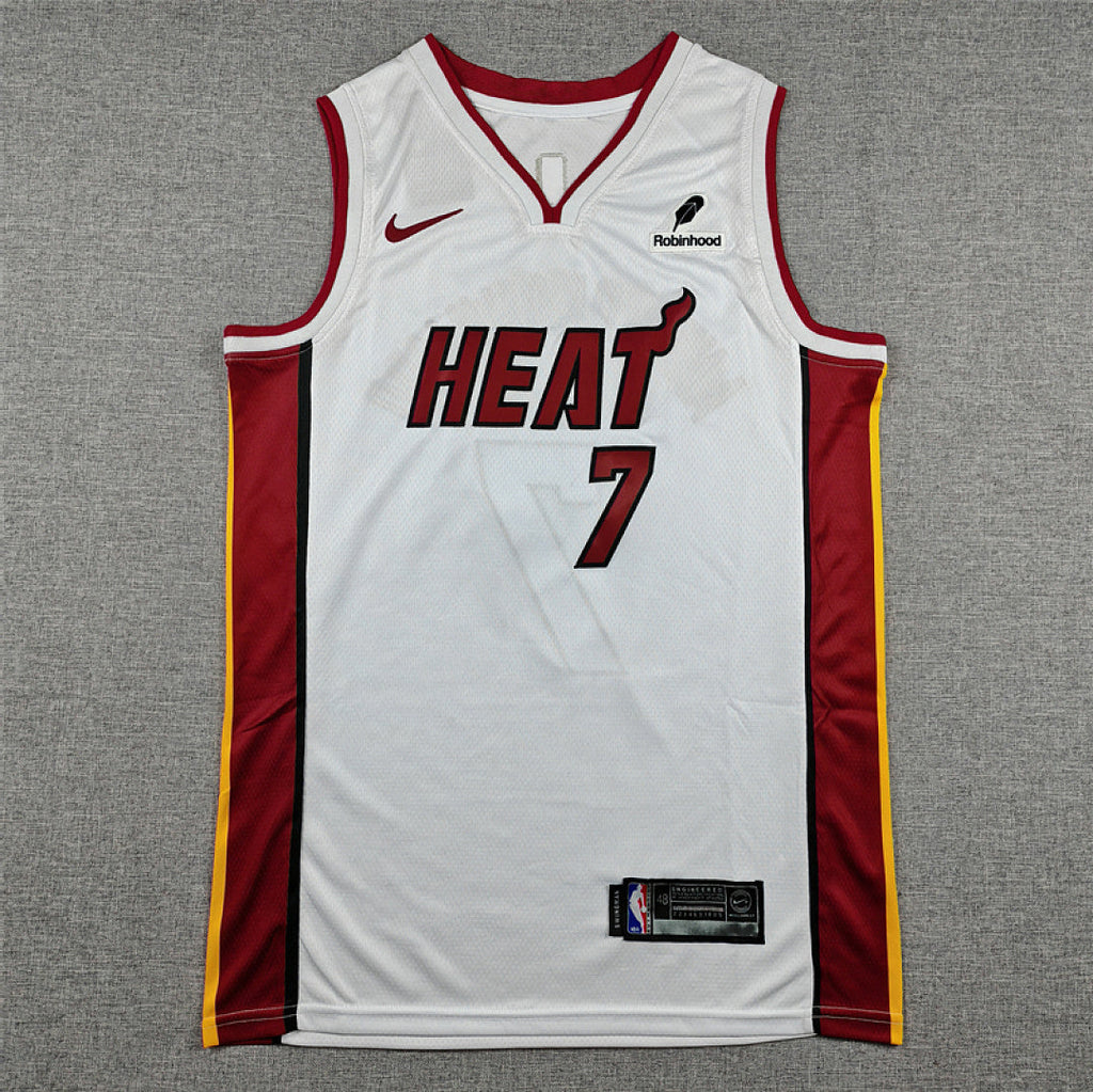 Miami Heat Giannis Antetokounmpo #7 White Jersey – Embroidered