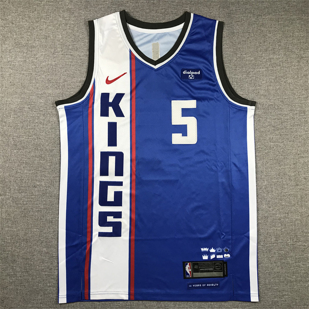 De¨Aaron Fox#5 Sacramento Kings Blue City Edition Swingman Embroidered Jersey